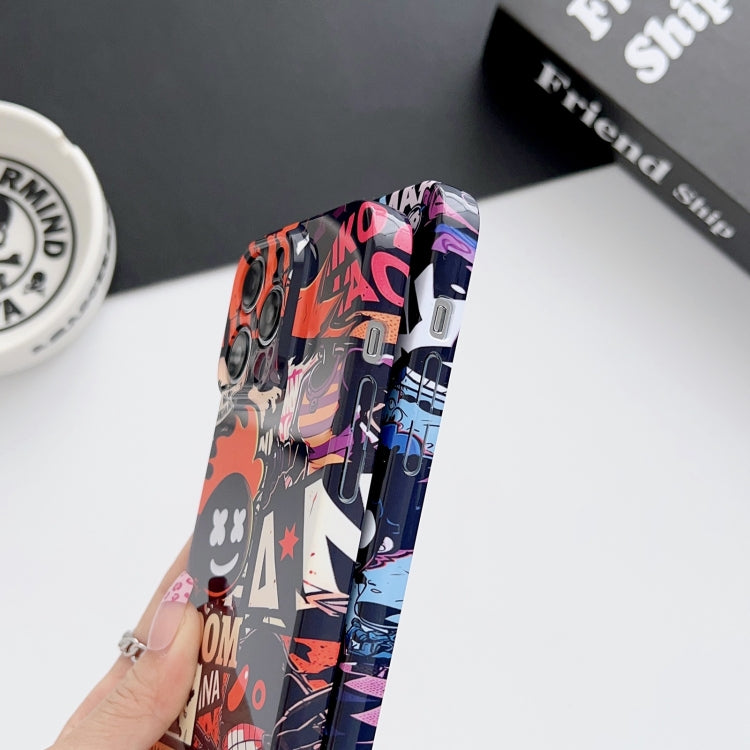 For iPhone 13 Pro Painted Pattern Precise Hole PC Phone Case(Abstract Flower) - iPhone 13 Pro Cases by PMC Jewellery | Online Shopping South Africa | PMC Jewellery