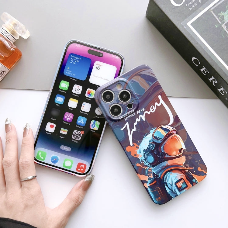 For iPhone SE 2022 / 2020 / 8 / 7 Painted Pattern Precise Hole PC Phone Case(Purple Astronaut) - iPhone SE 2022 / 2020 / 8 / 7 Cases by PMC Jewellery | Online Shopping South Africa | PMC Jewellery