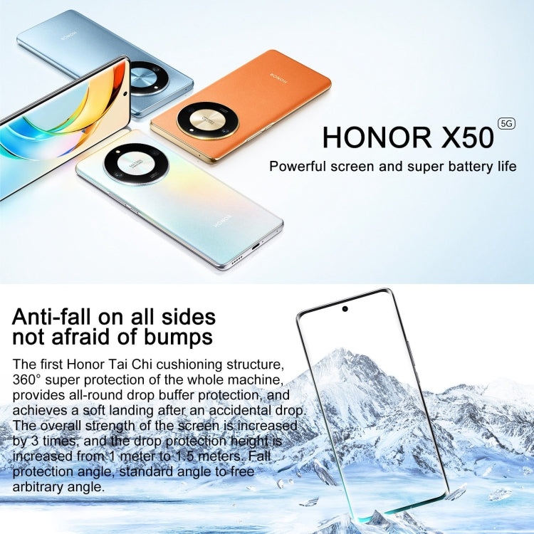 Honor X50 5G, 108MP Camera, 6.78 inch MagicOS 7.1.1 Snapdragon 6 Gen1 Octa Core up to 2.2GHz, Network: 5G, OTG, Not Support Google Play, Memory:16GB+512GB(Orange) - Honor by Huawei | Online Shopping South Africa | PMC Jewellery