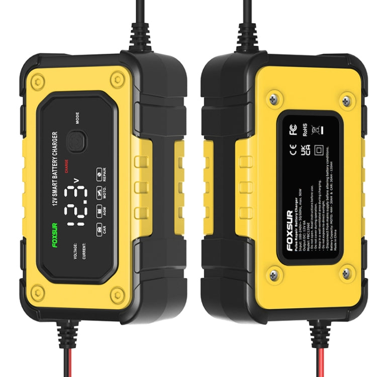 FOXSUR FBC1206E 6A 12V Car / Motorcycle Smart Battery Charger(US Plug) - Battery Charger by FOXSUR | Online Shopping South Africa | PMC TechLife | Buy Now Pay Later Mobicred