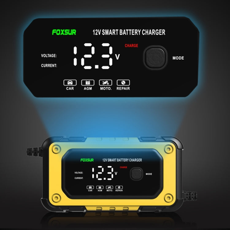 FOXSUR FBC1206E 6A 12V Car / Motorcycle Smart Battery Charger(US Plug) - Battery Charger by FOXSUR | Online Shopping South Africa | PMC TechLife | Buy Now Pay Later Mobicred