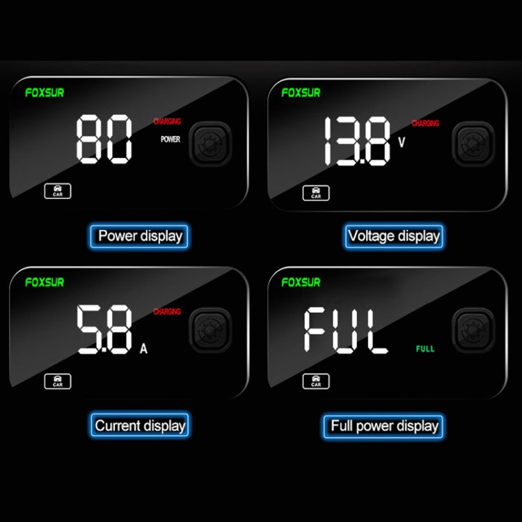FOXSUR FBC1206E 6A 12V Car / Motorcycle Smart Battery Charger(US Plug) - Battery Charger by FOXSUR | Online Shopping South Africa | PMC TechLife | Buy Now Pay Later Mobicred
