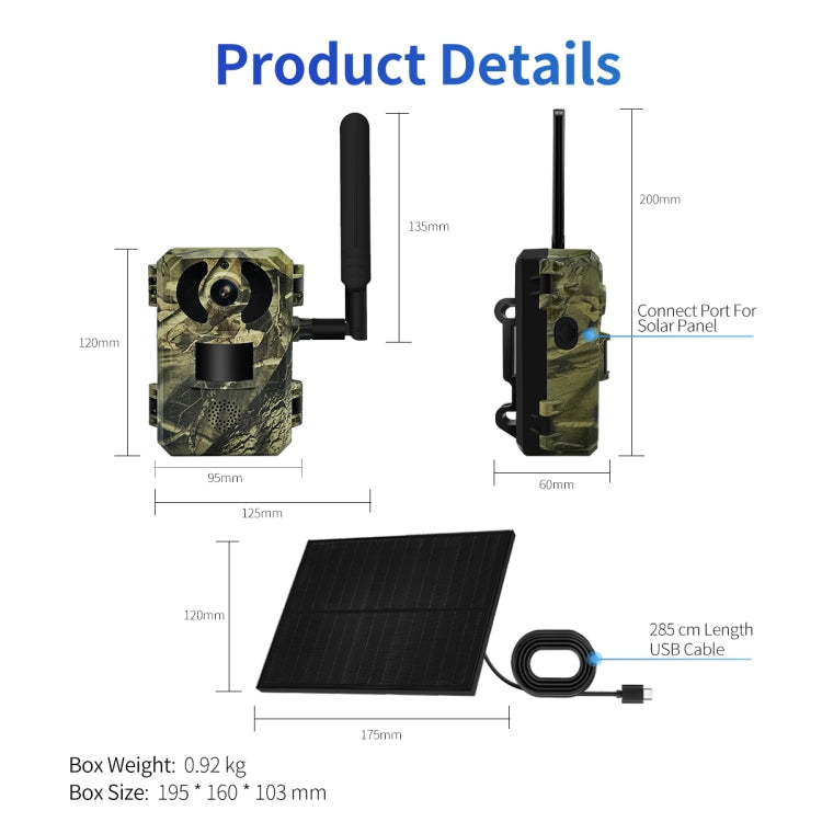 ESCAM QF380 4MP Network Solar PIR Alert Smart Wildlife Hunting Camera, 4G:AU Version(Camouflage) - free shipping - PMC TechLife - Order now!