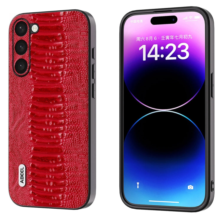 For Samsung Galaxy S23+ 5G ABEEL Genuine Leather Weilai Series Phone Case(Red) - free shipping - PMC TechLife - Order now!