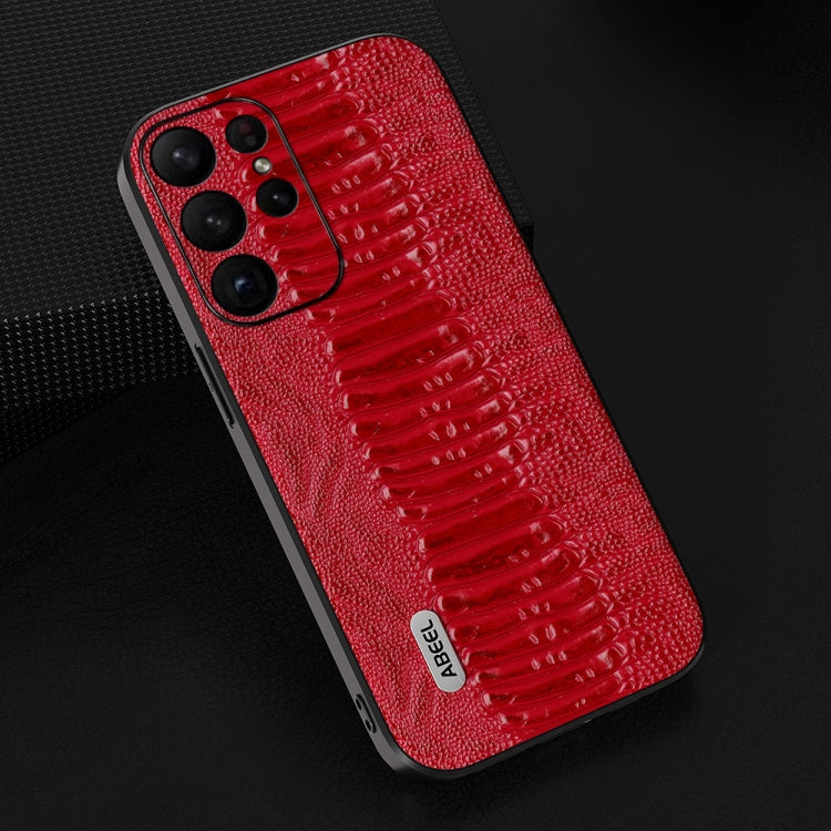 For Samsung Galaxy S23+ 5G ABEEL Genuine Leather Weilai Series Phone Case(Red) - free shipping - PMC TechLife - Order now!
