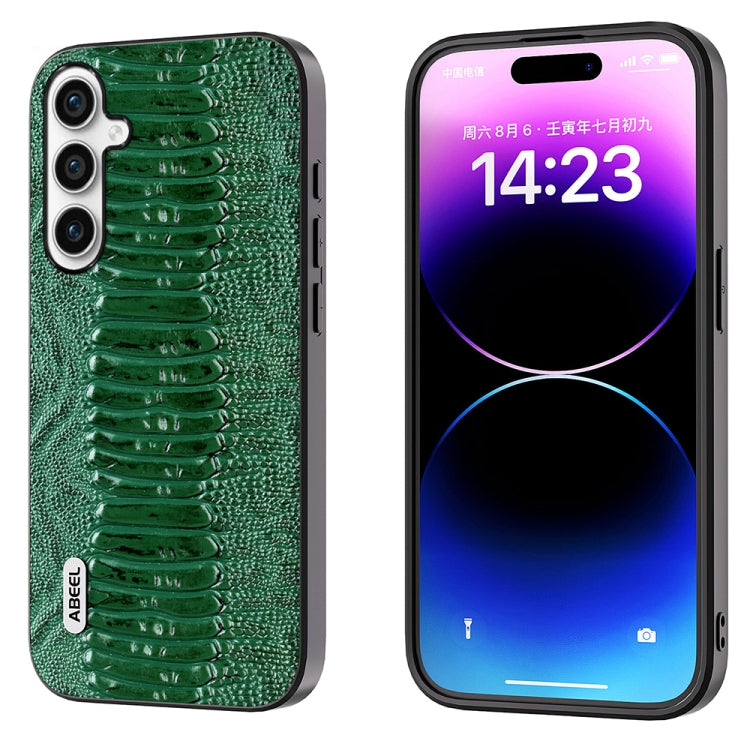 For Samsung Galaxy S23 FE 5G ABEEL Genuine Leather Weilai Series Phone Case(Green) - free shipping - PMC TechLife - Order now!