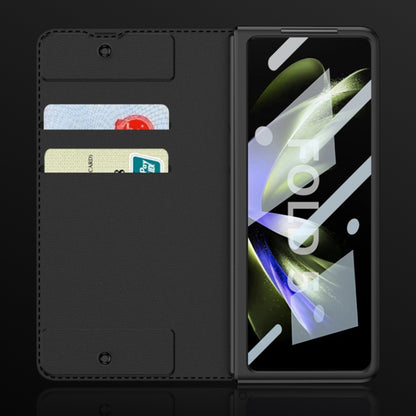 For Samsung Galaxy Z Fold5 5G GKK Screen Tempered Glass Film Armor Flip Leather Case with Pen Slot(Black) - Galaxy Z Fold5 Cases by GKK | Online Shopping South Africa | PMC Jewellery