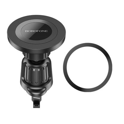 Borofone BH90 Mini Body Air Outlet Ring Magnetic Car Holder(Black) - Car Holders by Borofone | Online Shopping South Africa | PMC Jewellery