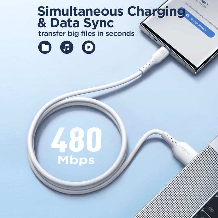 JOYROOM SA26-AC3 Flash Charge Series 3A USB to USB-C / Type-C Fast Charging Data Cable, Cable Length:1m(Black) - USB-C & Type-C Cable by JOYROOM | Online Shopping South Africa | PMC TechLife | Buy Now Pay Later Mobicred