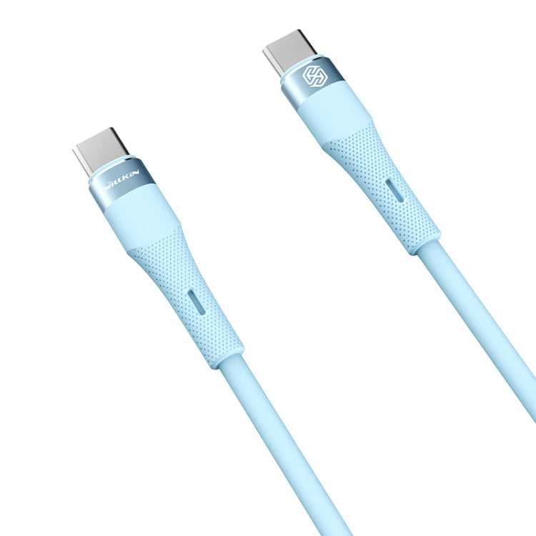 Nillkin 2.4A USB-C/Type-C to USB-C/Type-C Silicone Data Cable, Length: 1.2m(Blue) - USB-C & Type-C Cable by NILLKIN | Online Shopping South Africa | PMC Jewellery