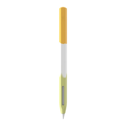 For Apple Pencil 2 LOVE MEI Rainbow Liquid Silicone Protective Pen Case(Yellow) - Pencil Accessories by LOVE MEI | Online Shopping South Africa | PMC Jewellery