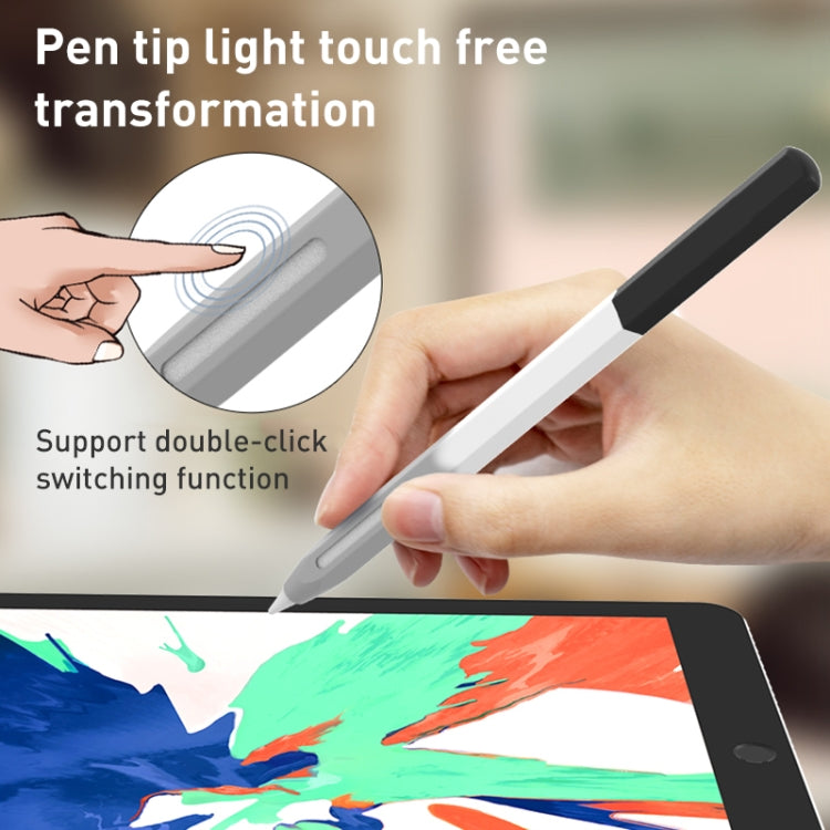 For Apple Pencil 2 LOVE MEI Rainbow Liquid Silicone Protective Pen Case(Yellow) - Pencil Accessories by LOVE MEI | Online Shopping South Africa | PMC TechLife