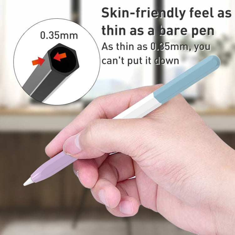 For Apple Pencil 1 LOVE MEI Rainbow Liquid Silicone Protective Pen Case(Black) - Pencil Accessories by LOVE MEI | Online Shopping South Africa | PMC TechLife