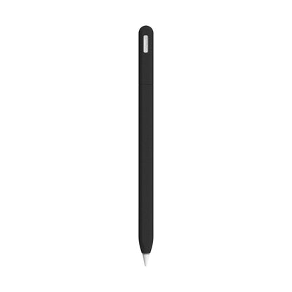 For Apple Pencil 2 LOVE MEI Frosted Leather Texture Silicone Protective Pen Case(Black) - Pencil Accessories by LOVE MEI | Online Shopping South Africa | PMC Jewellery