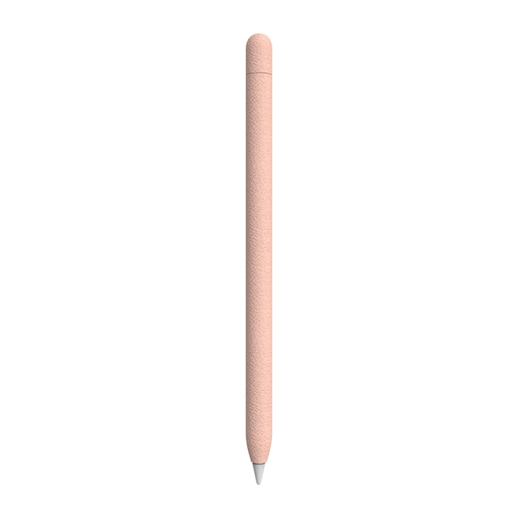 For Apple Pencil 1 LOVE MEI Frosted Leather Texture Silicone Protective Pen Case(Pink) - Pencil Accessories by LOVE MEI | Online Shopping South Africa | PMC TechLife