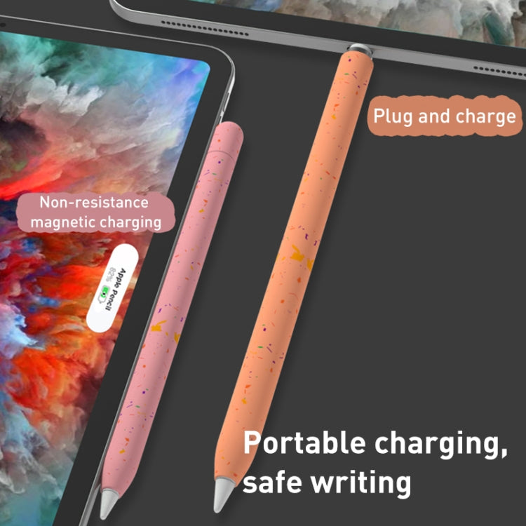 For Apple Pencil 2 LOVE MEI Luminous Silicone Protective Pen Case(Orange) - Pencil Accessories by LOVE MEI | Online Shopping South Africa | PMC TechLife