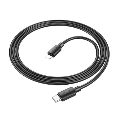 hoco X96 Hyper1m  PD20W USB-C / Type-C to 8 Pin Charging Data Cable(Black) - 2 in 1 Cable by hoco | Online Shopping South Africa | PMC Jewellery