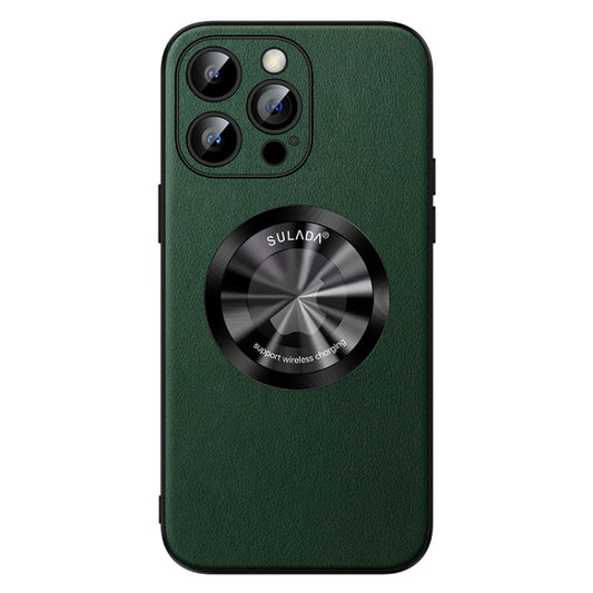 For iPhone 15 Pro Max SULADA Microfiber Leather MagSafe Magnetic Phone Case(Green) - iPhone 15 Pro Max Cases by SULADA | Online Shopping South Africa | PMC Jewellery