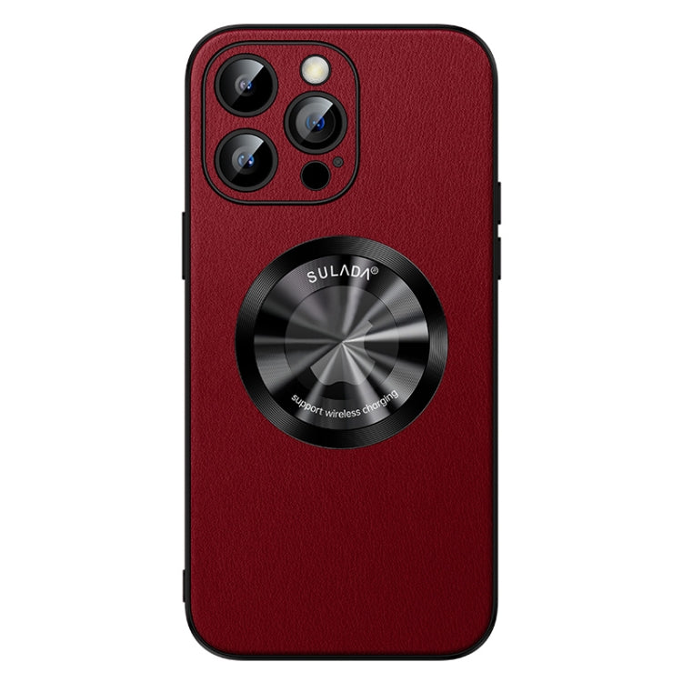 For iPhone 15 Pro Max SULADA Microfiber Leather MagSafe Magnetic Phone Case(Red) - iPhone 15 Pro Max Cases by SULADA | Online Shopping South Africa | PMC Jewellery
