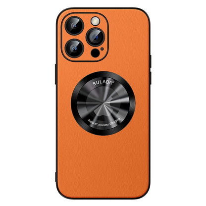 For iPhone 14 Pro SULADA Microfiber Leather MagSafe Magnetic Phone Case(Orange) - iPhone 14 Pro Cases by SULADA | Online Shopping South Africa | PMC Jewellery