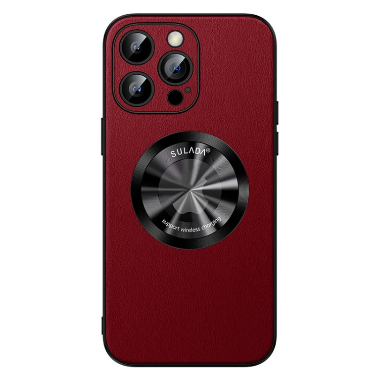 For iPhone 14 Pro Max SULADA Microfiber Leather MagSafe Magnetic Phone Case(Red) - iPhone 14 Pro Max Cases by SULADA | Online Shopping South Africa | PMC TechLife | Buy Now Pay Later Mobicred