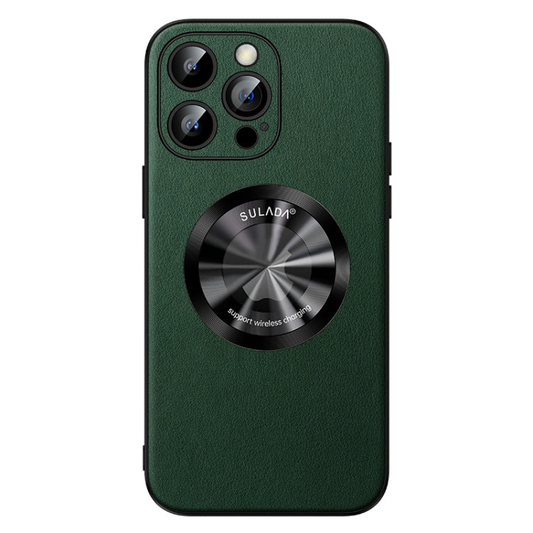For iPhone 13 Pro SULADA Microfiber Leather MagSafe Magnetic Phone Case(Green) - iPhone 13 Pro Cases by SULADA | Online Shopping South Africa | PMC Jewellery