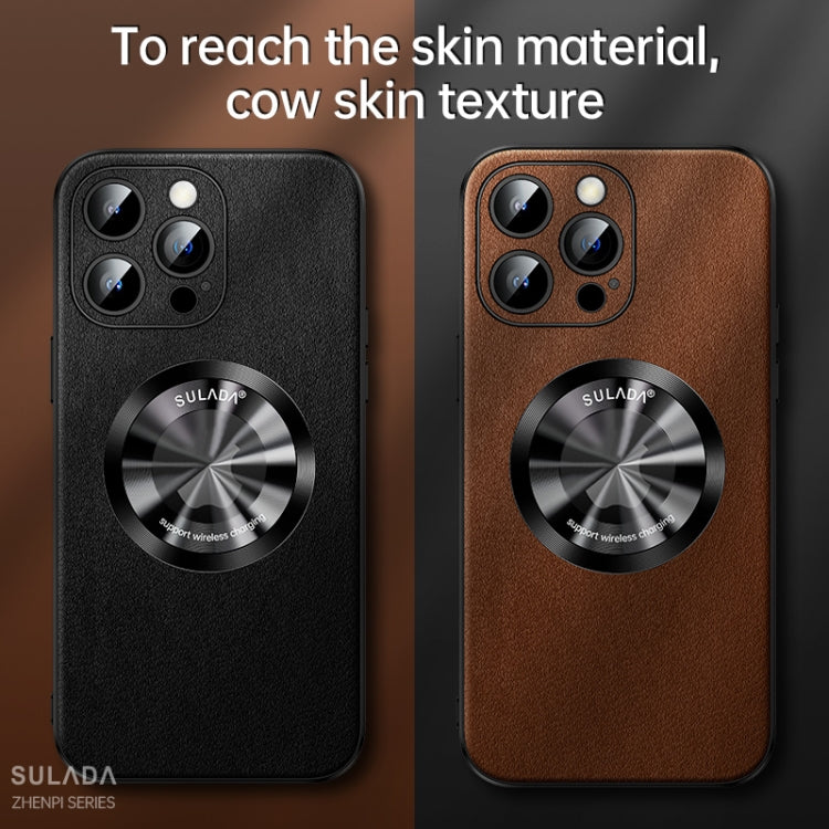 For iPhone 14 Pro Max SULADA Microfiber Leather MagSafe Magnetic Phone Case(Sierra Blue) - iPhone 14 Pro Max Cases by SULADA | Online Shopping South Africa | PMC TechLife | Buy Now Pay Later Mobicred