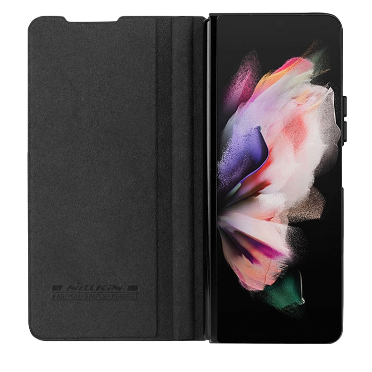 For Samsung Galaxy Z Fold5 NILLKIN QIN Series Pro Sliding Camera Cover Design Leather Phone Case(Black) - free shipping - PMC TechLife - Order now!