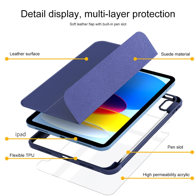 For iPad 2025 / 2022 3-Fold Holder Armor Smart Leather Tablet Case(Royal Blue) - free shipping - PMC TechLife - Order now!