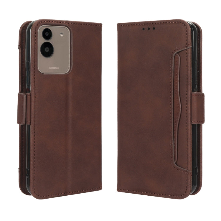 For Aiwa Phone B-2 JA3-SMP0602 Skin Feel Calf Texture Card Slots Leather Phone Case(Brown) - More Brand by PMC Jewellery | Online Shopping South Africa | PMC Jewellery