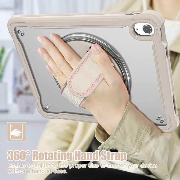 For iPad 2025 / 2022 Heavy Duty Hybrid Tablet Case with Hand Grip & Strap(Khaki) - free shipping - PMC TechLife - Order now!