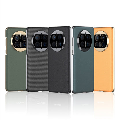For Huawei Mate 50 Pro GKK Electroplating Leather Surface Phone Case(Carbon Fiber) - Huawei Cases by GKK | Online Shopping South Africa | PMC Jewellery