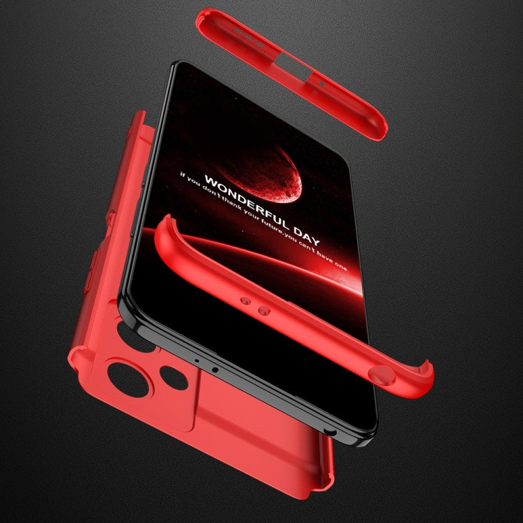 For Xiaomi Redmi Note 12 5G Global GKK Three Stage Splicing Full Coverage PC Phone Case(Red) - Note 12 Cases by GKK | Online Shopping South Africa | PMC Jewellery