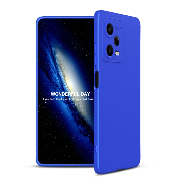 For Xiaomi Redmi Note 12 Pro 5G Global GKK Three Stage Splicing Full Coverage PC Phone Case(Blue) - Note 12 Pro Cases by GKK | Online Shopping South Africa | PMC Jewellery