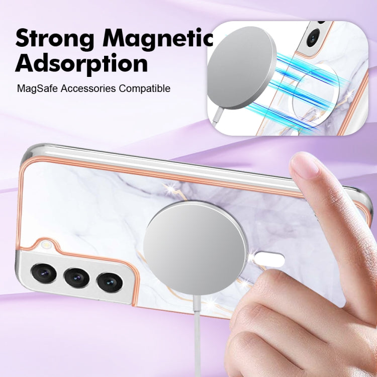 For Samsung Galaxy S23 5G Marble Pattern Dual-side IMD Magsafe TPU Phone Case(White 006) - Galaxy S23 5G Cases by PMC TechLife | Online Shopping South Africa | PMC TechLife