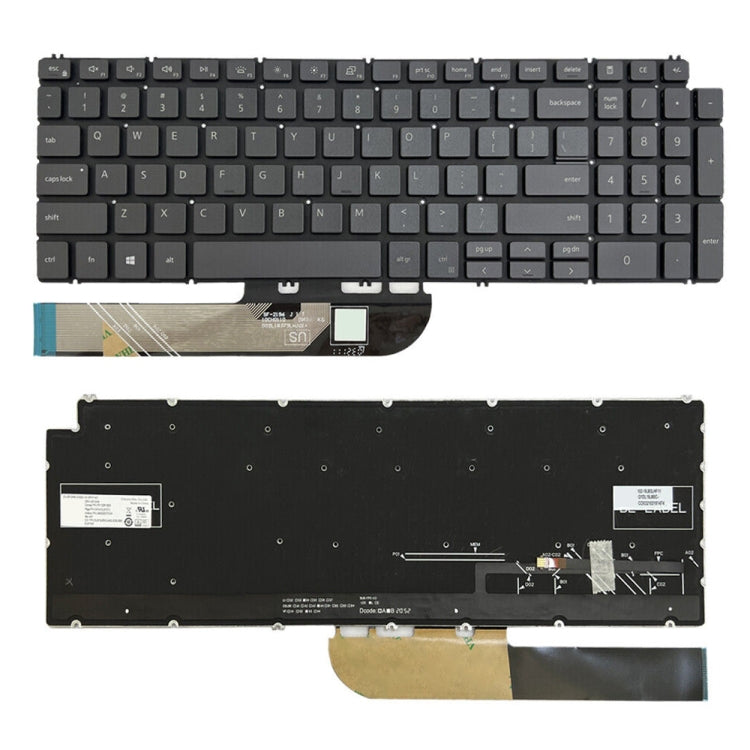 For Dell Inspiron 15 7590 / 7791 / 5584 US Version Backlight Laptop Keyboard(Black) - Dell Spare Parts by PMC Jewellery | Online Shopping South Africa | PMC Jewellery