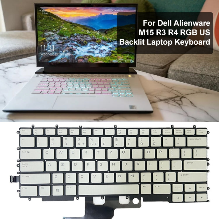 For Dell Alienware M15 / R3 / R4 US Version RGB Backlight Laptop Keyboard(YGFJK PK132VR2B01) - Dell Spare Parts by PMC Jewellery | Online Shopping South Africa | PMC Jewellery