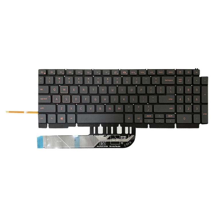 For Dell Inspiron G15 5510 5511 5515 5520 US Version Orange Backlight Laptop Keyboard(Black) - Dell Spare Parts by PMC TechLife | Online Shopping South Africa | PMC TechLife | Buy Now Pay Later Mobicred