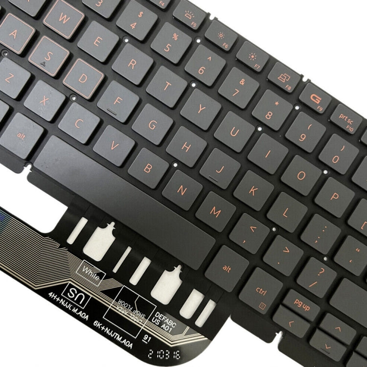 For Dell Inspiron G15 5510 5511 5515 5520 US Version Orange Backlight Laptop Keyboard(Black) - Dell Spare Parts by PMC TechLife | Online Shopping South Africa | PMC TechLife | Buy Now Pay Later Mobicred