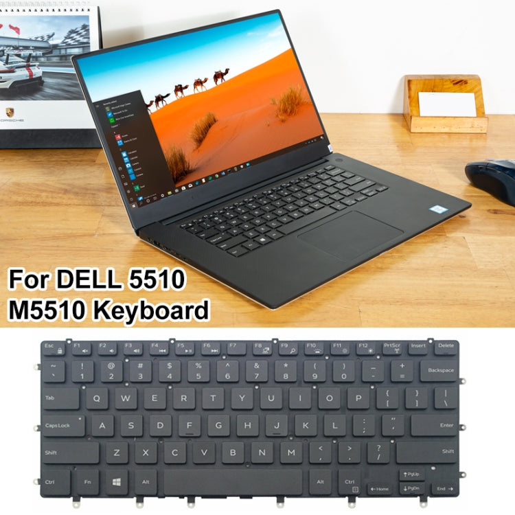 For Dell 5510 M5510 15-7558 7568 XPS 15-9550 US Version Laptop Keyboard(Black) - Dell Spare Parts by PMC Jewellery | Online Shopping South Africa | PMC Jewellery