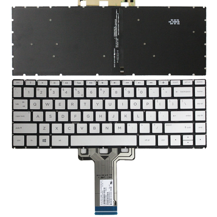 For HP 14M-BA 14-BS US Version Laptop Backlight Keyboard(Silver) - HP Spare Parts by PMC TechLife | Online Shopping South Africa | PMC TechLife