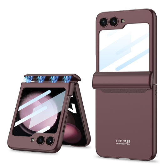 For Samsung Galaxy Z Flip5 GKK Integrated Magnetic Full Coverage Folding Phone Case(Wine Red) - Galaxy Z Flip5 Cases by GKK | Online Shopping South Africa | PMC Jewellery