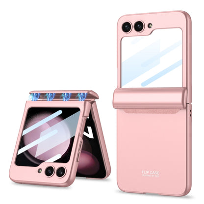 For Samsung Galaxy Z Flip5 GKK Integrated Magnetic Full Coverage Folding Phone Case(Pink) - Galaxy Z Flip5 Cases by GKK | Online Shopping South Africa | PMC Jewellery