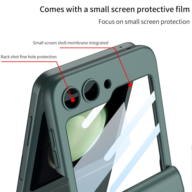 For Samsung Galaxy Z Flip5 GKK Integrated Magnetic Full Coverage Folding Phone Case(Green) - Galaxy Z Flip5 Cases by GKK | Online Shopping South Africa | PMC TechLife | Buy Now Pay Later Mobicred