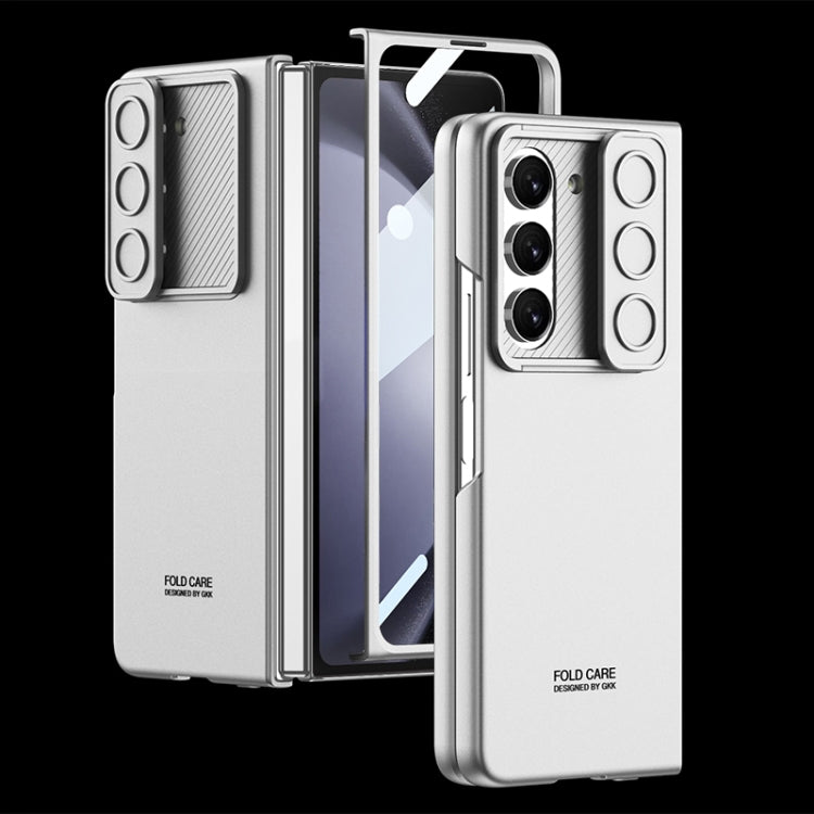 For Samsung Galaxy Z Fold5 GKK Integrated Ultra-thin Sliding Camshield Flip Phone Case(Silver) - Galaxy Z Fold5 Cases by GKK | Online Shopping South Africa | PMC Jewellery