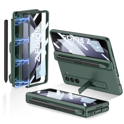 For Samsung Galaxy Z Fold5 GKK Full Coverage Magnetic Fold Hinge Phone Case with Pen Slots(Night Green) - Galaxy Z Fold5 Cases by GKK | Online Shopping South Africa | PMC Jewellery