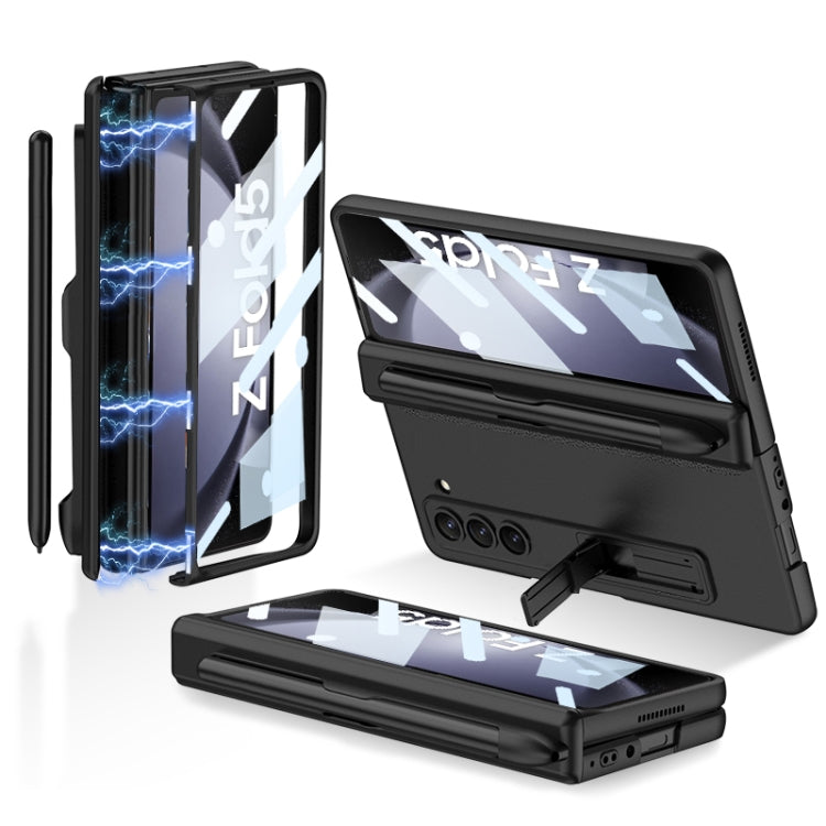 For Samsung Galaxy Z Fold5 GKK Full Coverage Magnetic Fold Hinge Phone Case with Pen Slots(Black) - Galaxy Z Fold5 Cases by GKK | Online Shopping South Africa | PMC Jewellery