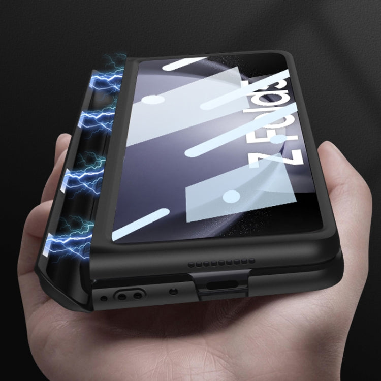 For Samsung Galaxy Z Fold5 GKK Full Coverage Magnetic Fold Hinge Phone Case with Pen Slots(Black) - free shipping - PMC TechLife - Order now!