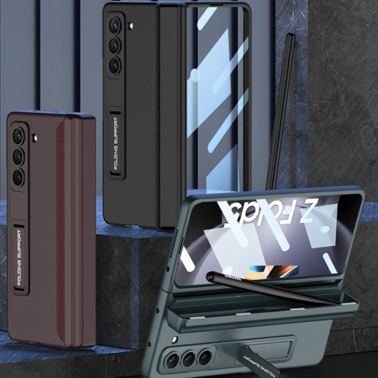 For Samsung Galaxy Z Fold5 GKK Integrated Magnetic Full Coverage Phone Flip Case with Pen Box(Green) - free shipping - PMC TechLife - Order now!
