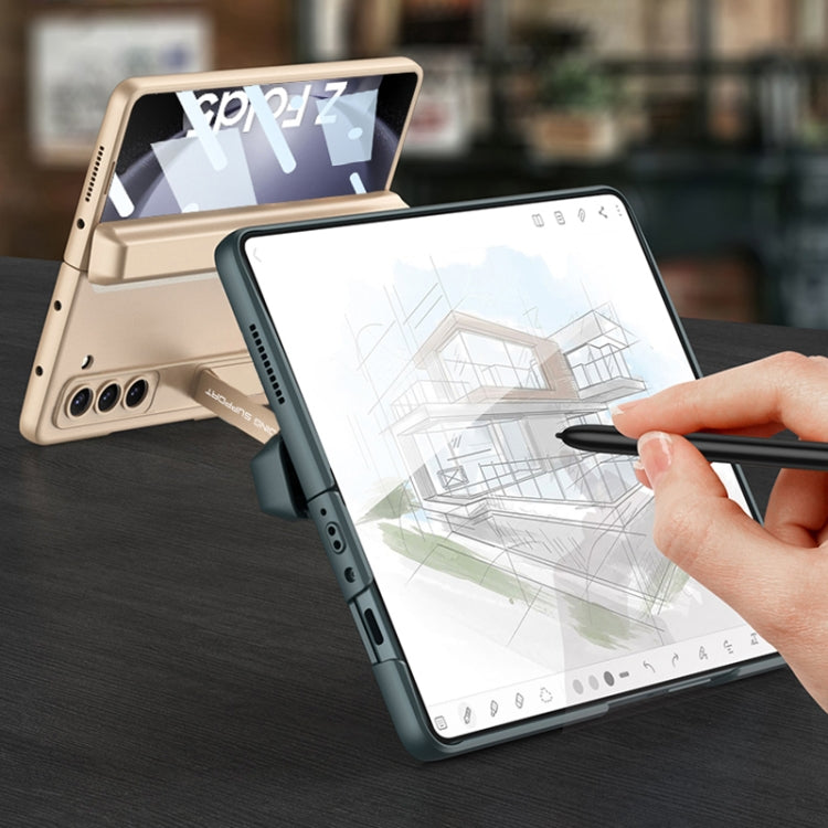 For Samsung Galaxy Z Fold5 GKK Integrated Magnetic Full Coverage Phone Flip Case with Pen Box(Green) - free shipping - PMC TechLife - Order now!